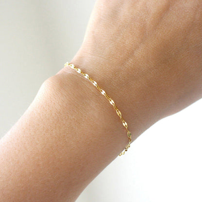 Brianna | Bracciale a catena in pizzo d'oro