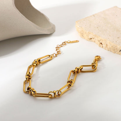 Willa | Bracciale in oro con maglie a graffetta