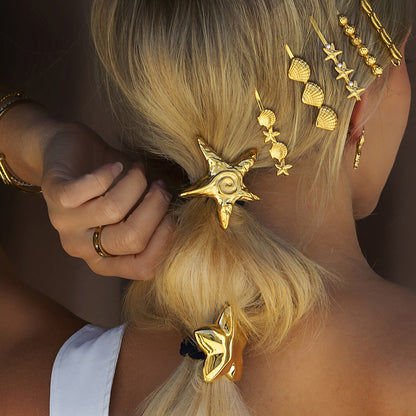 Zara | Fermaglio per capelli Coastal Seashells dorato