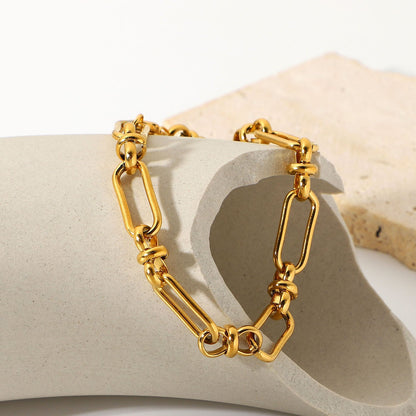 Willa | Bracciale in oro con maglie a graffetta