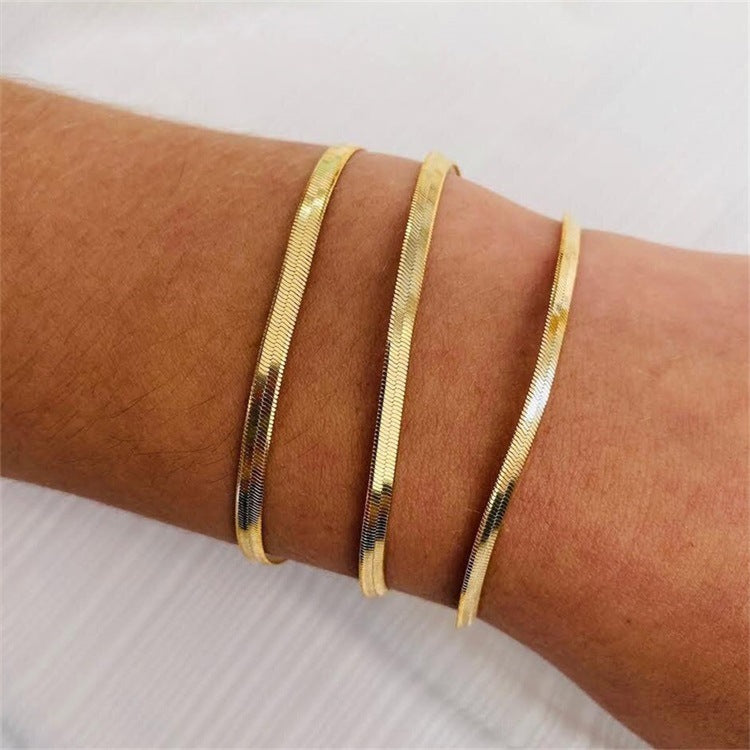 Clara | Bracciale a spina di pesce in oro