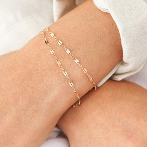 Brianna | Bracciale a catena in pizzo d'oro